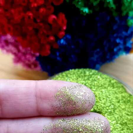 imagem Glitter Fino Verde Campo - 10 gramas