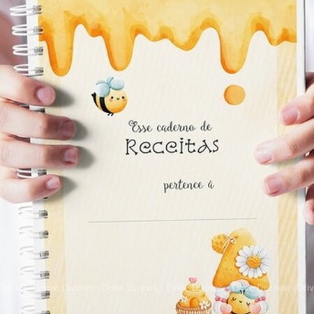 imagem Miolo Livro de Receitas Mel – A5 Com e Sem Furação Quadrada