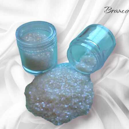 imagem Glitter Flocado Fino Especial - Branco