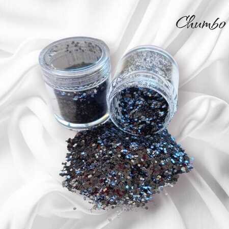 imagem Glitter Flocado Fino Especial - Chumbo