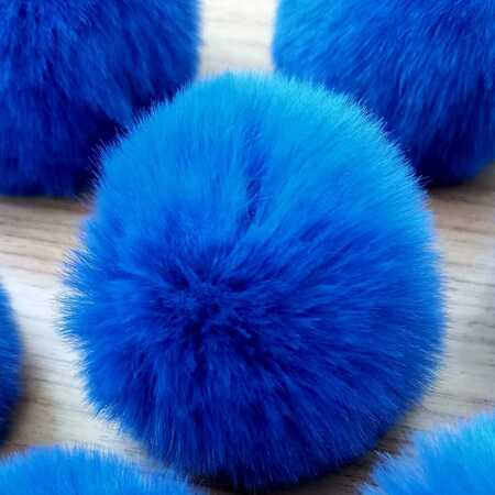 imagem Pompom Azul Royal - tamanho M 8cm 