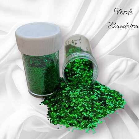 imagem Glitter Flocado Fino Especial – Verde Bandeira