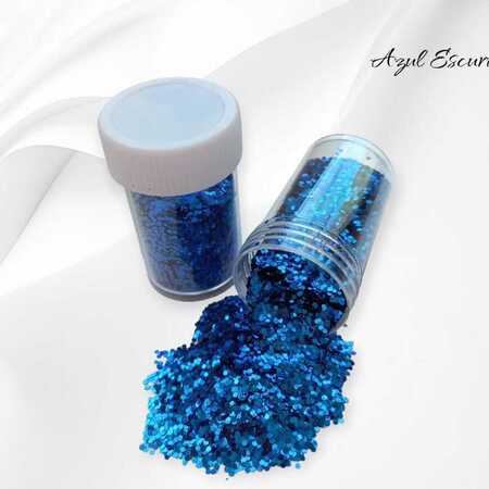 imagem Glitter Flocado Fino Especial - Azul Escuro