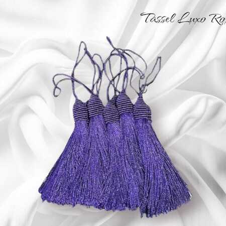 imagem Tassel Luxuoso Roxo - Aplique Pingente com Tulipa