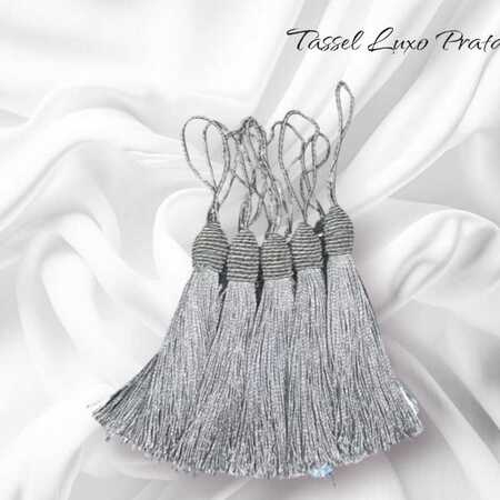 imagem Tassel Luxuoso Prata - Aplique Pingente com Tulipa