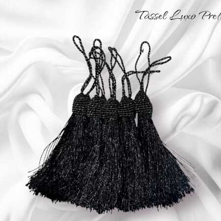 imagem Tassel Luxuoso Preto - Aplique Pingente com Tulipa